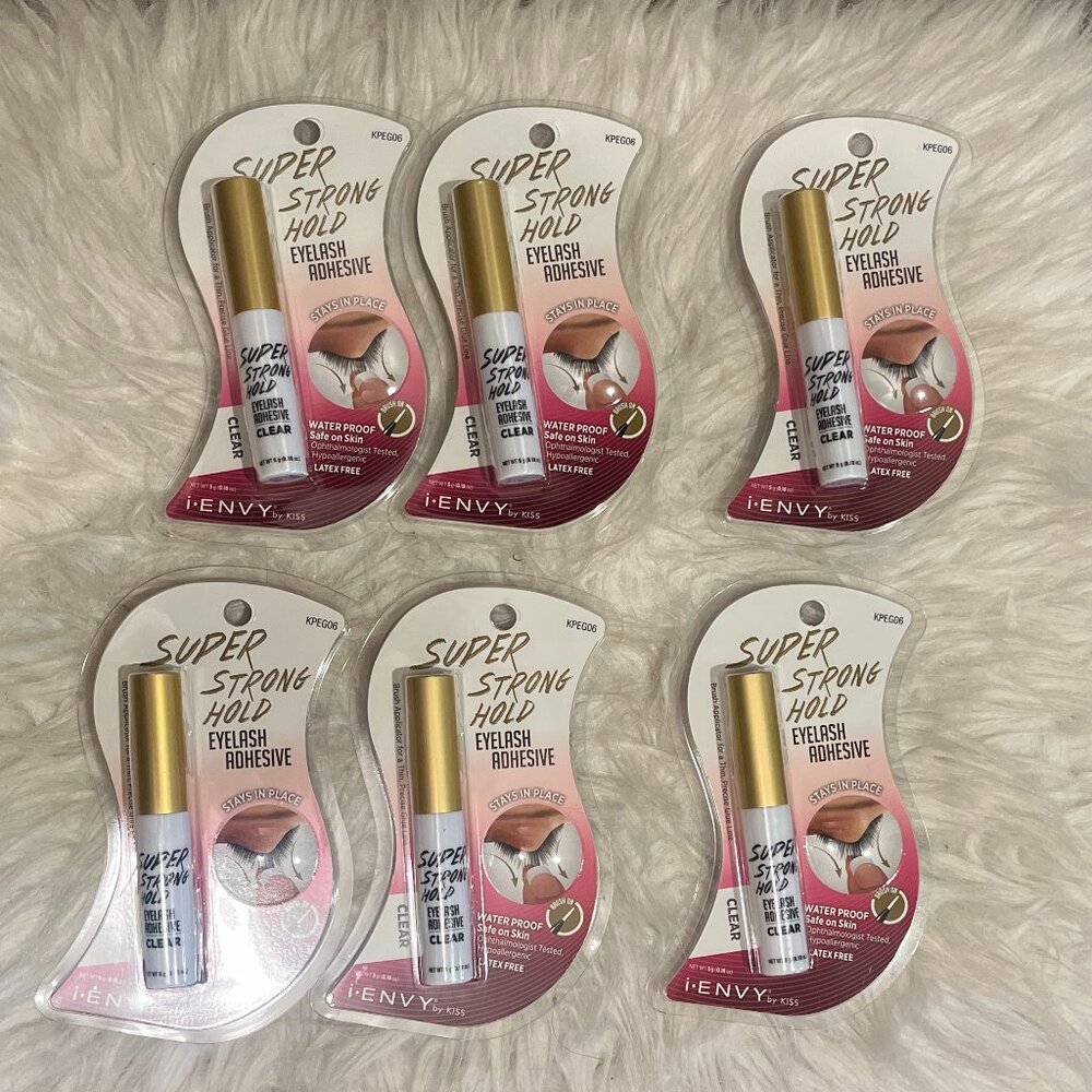 NWT 6 pack KISS I-Envy super strong eyelash adhesive
